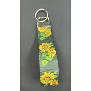 Sunflowers Wristlet Holder Key Fob Keychain Lanyard Strap 1" Wide
